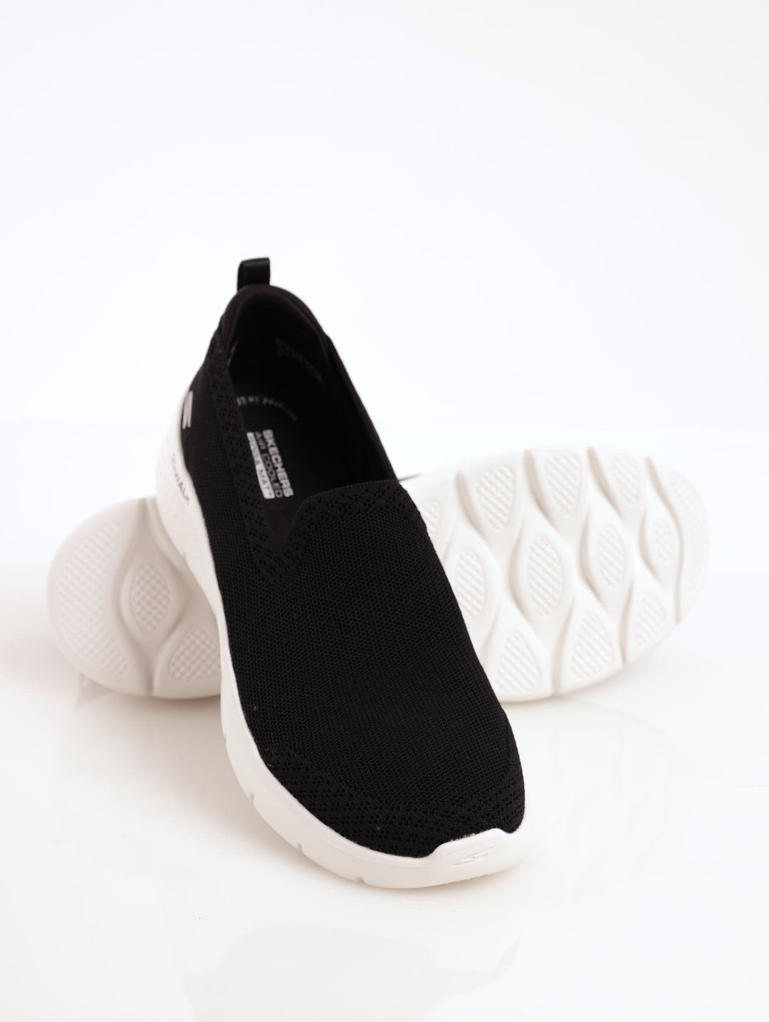 Ladies Go Walk Flex Shoe - Black/White