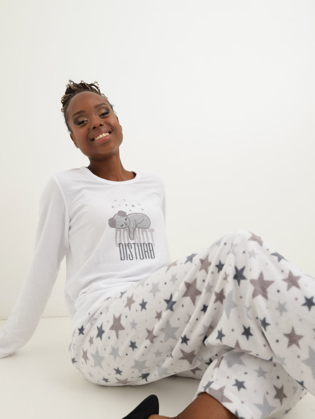 Ladies Koala Mothers Day Sleepwear Set - White