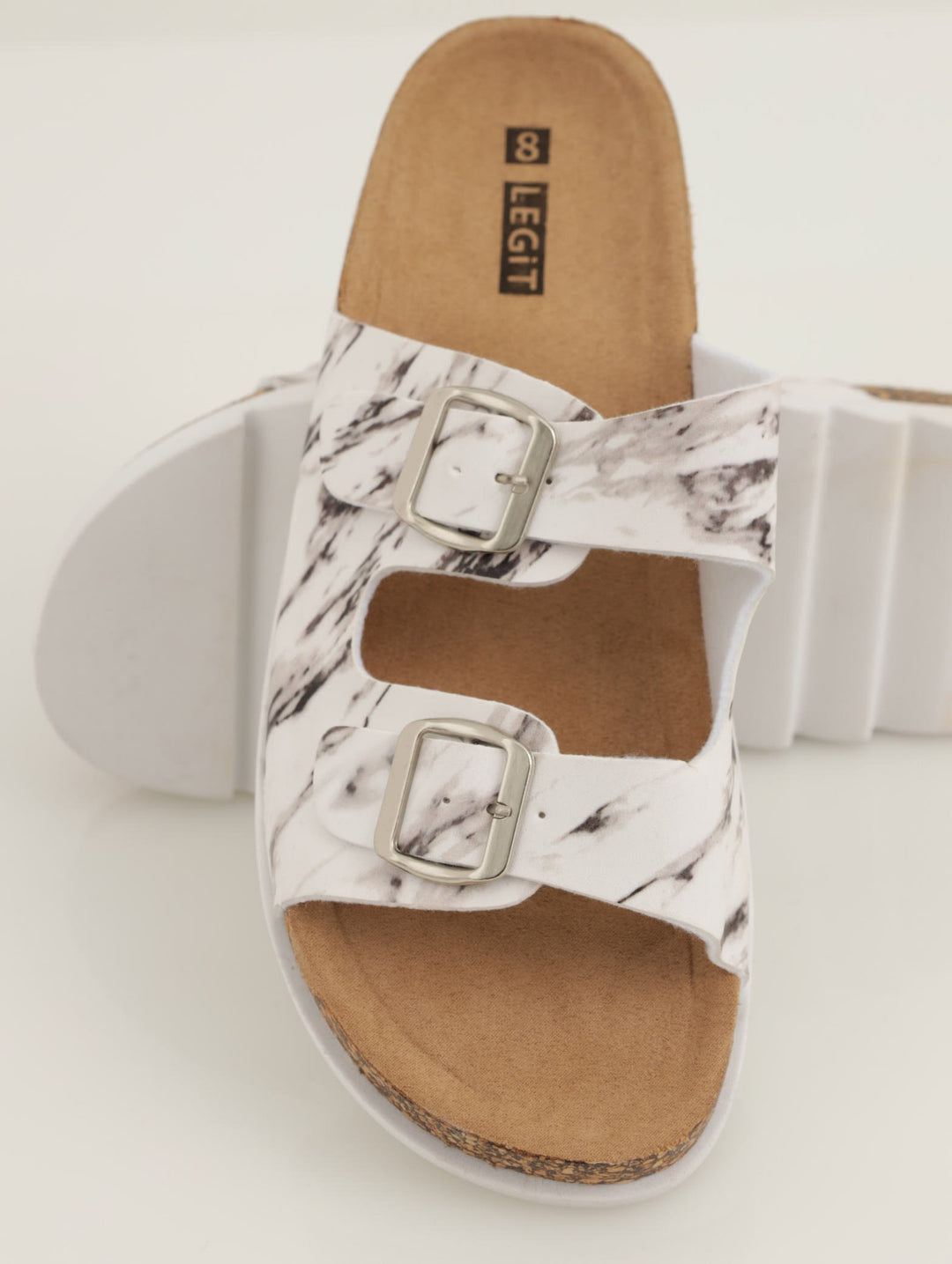 Ladies Double Strap Sandal - Grey Dawn