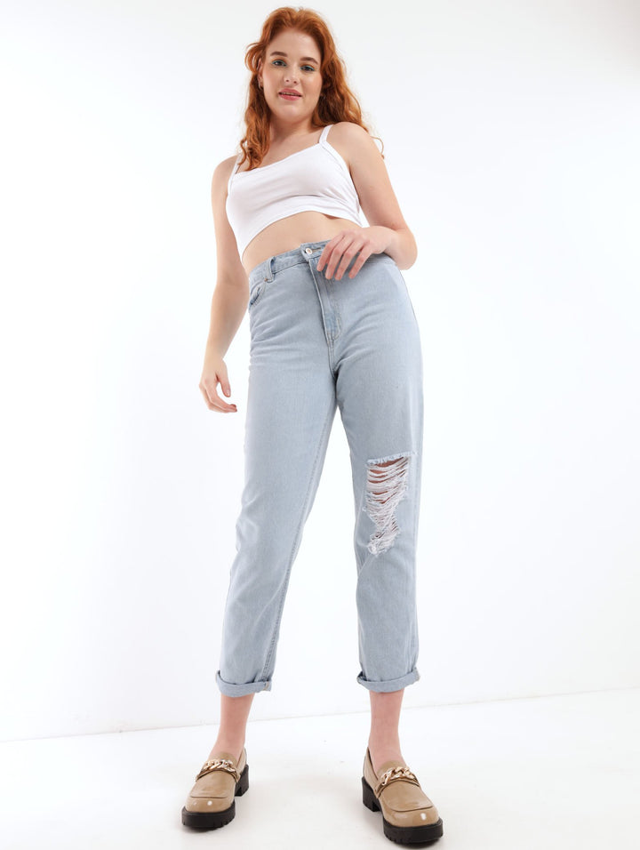 Ladies Strapped Tank Top - White