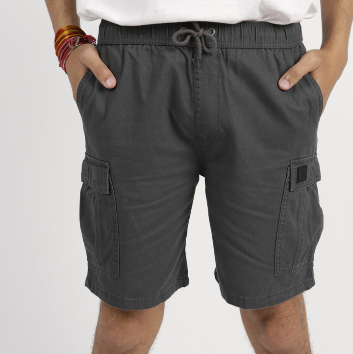 Men's Pull-On Cargo Short - Dark Grey