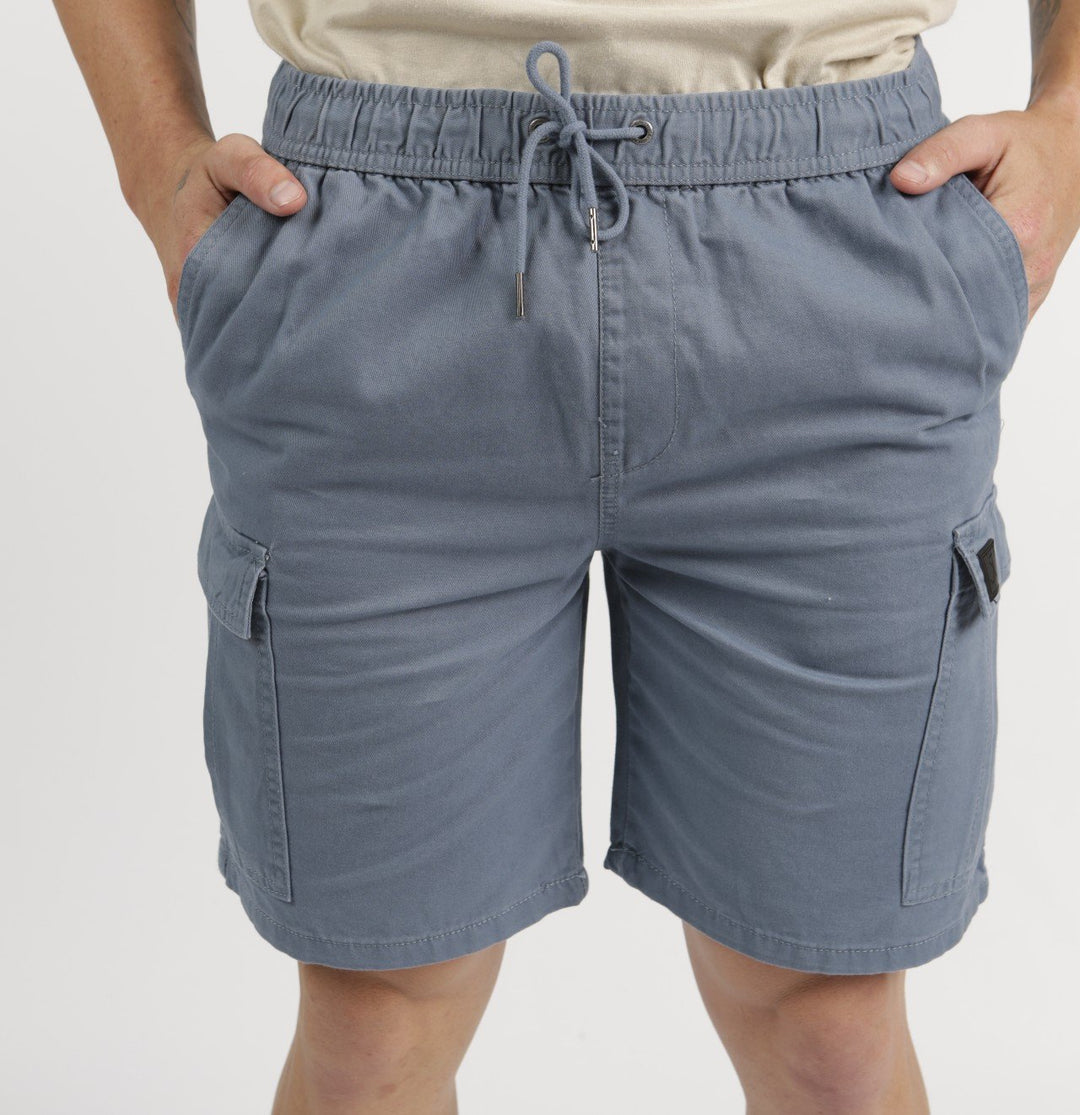 Men's Pull-On Cargo Short Mid Blue