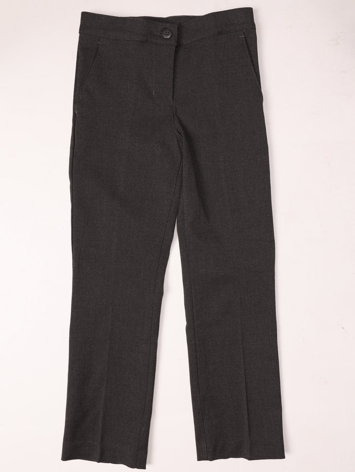 Girls Stretch School Pant - Grey