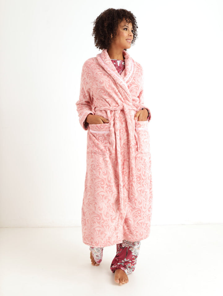 Ladies Classic Swirl Coral Gown - Pink