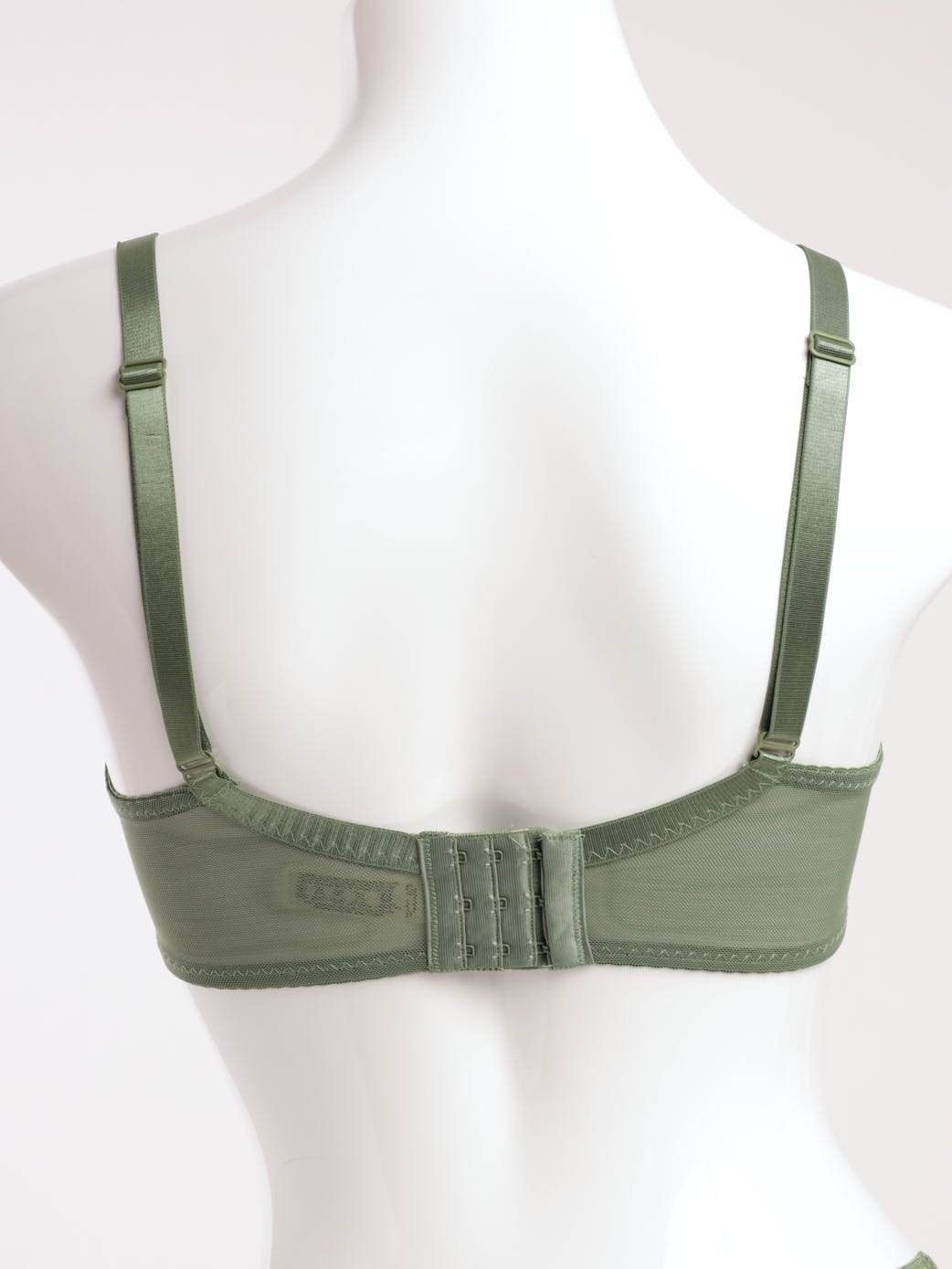 Ladies Shiny Microfibre Bra - Sage