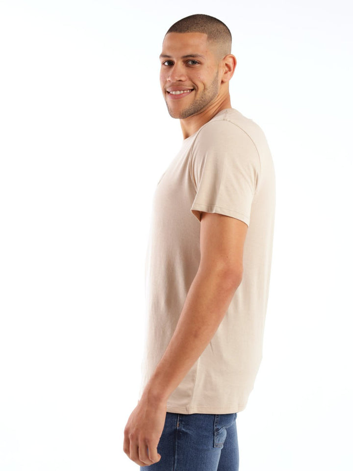 Men's Word Logo Tee - Taupe