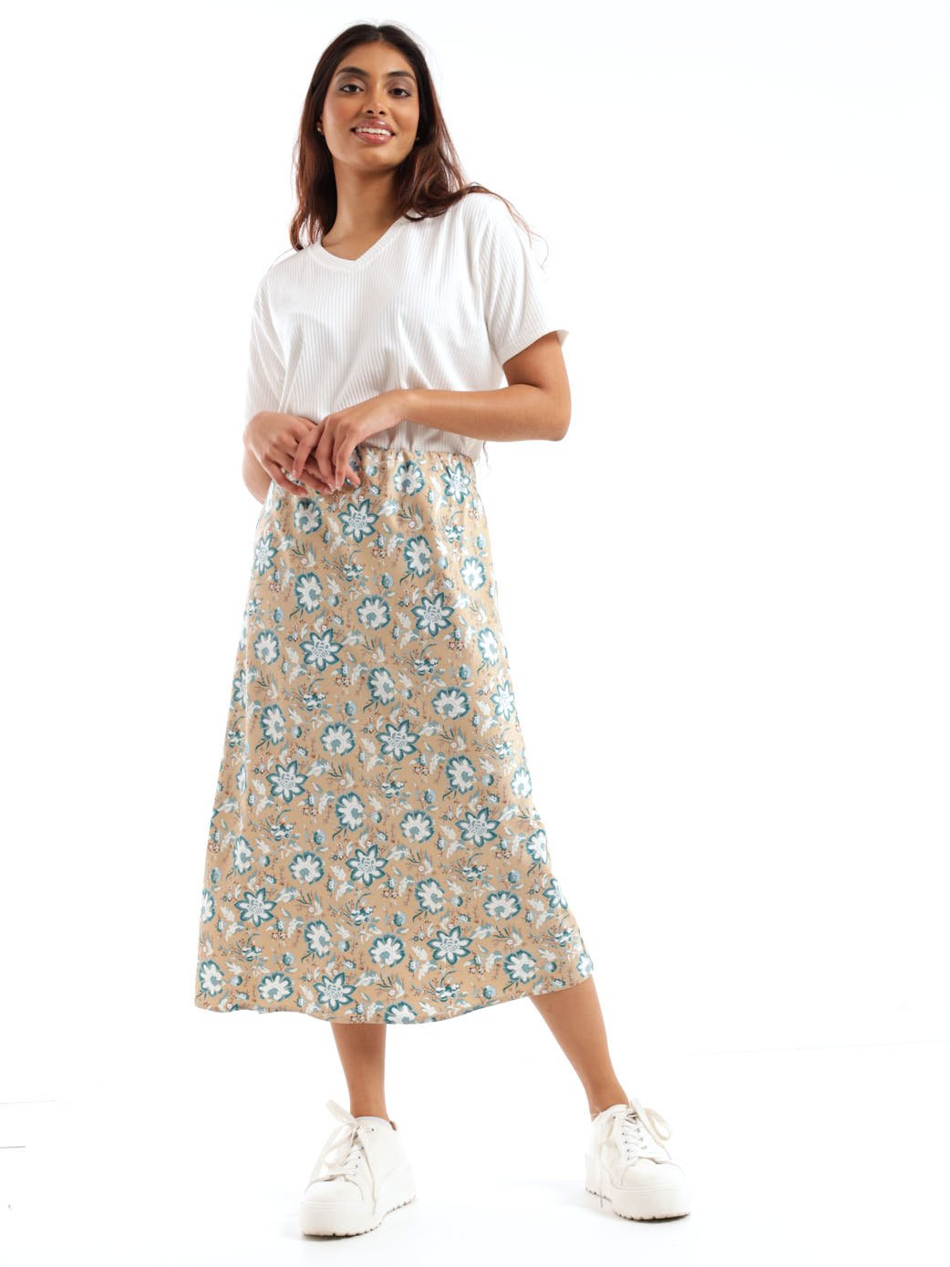 Ladies Basic Satin Skirt