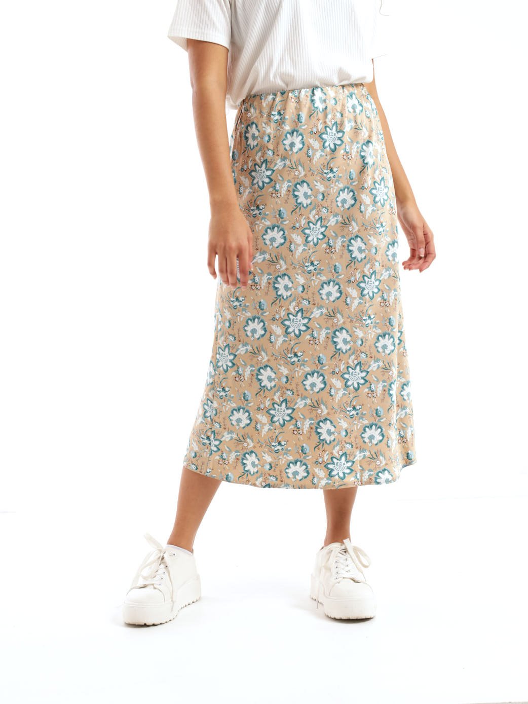 Ladies Basic Satin Skirt