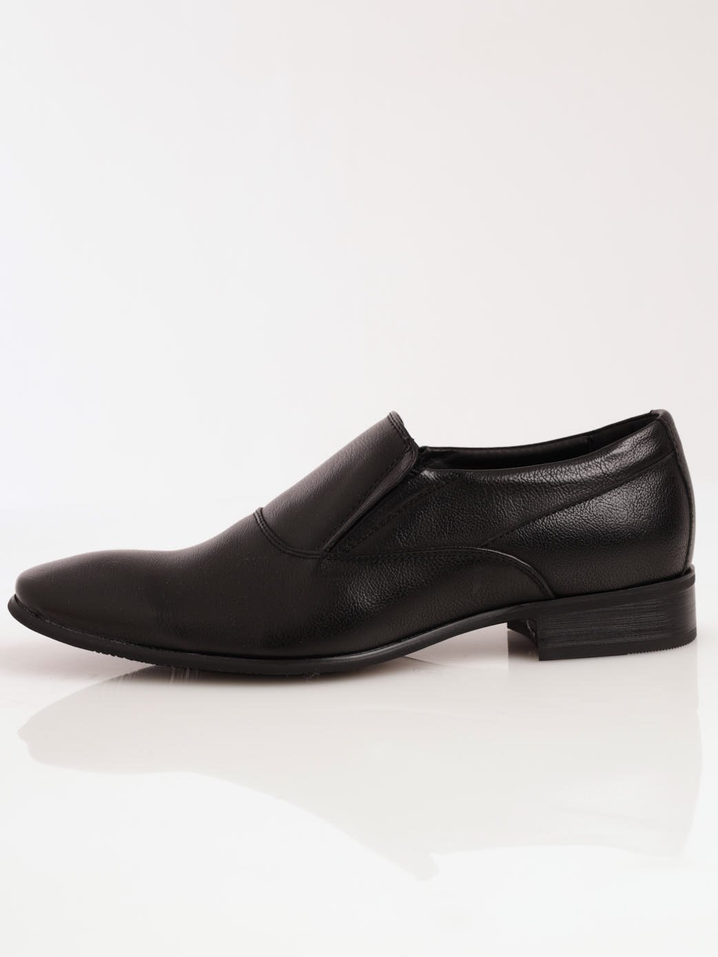 Men's Slip-On Formal Shoe With Textured Upper - Black