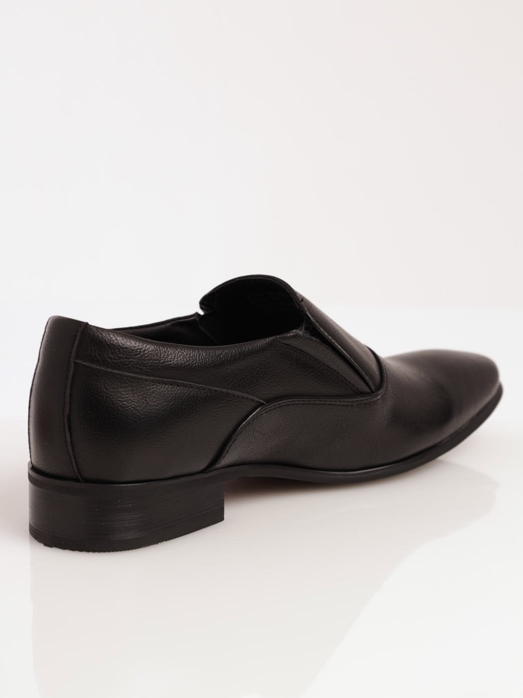 Men's Slip-On Formal Shoe With Textured Upper - Black