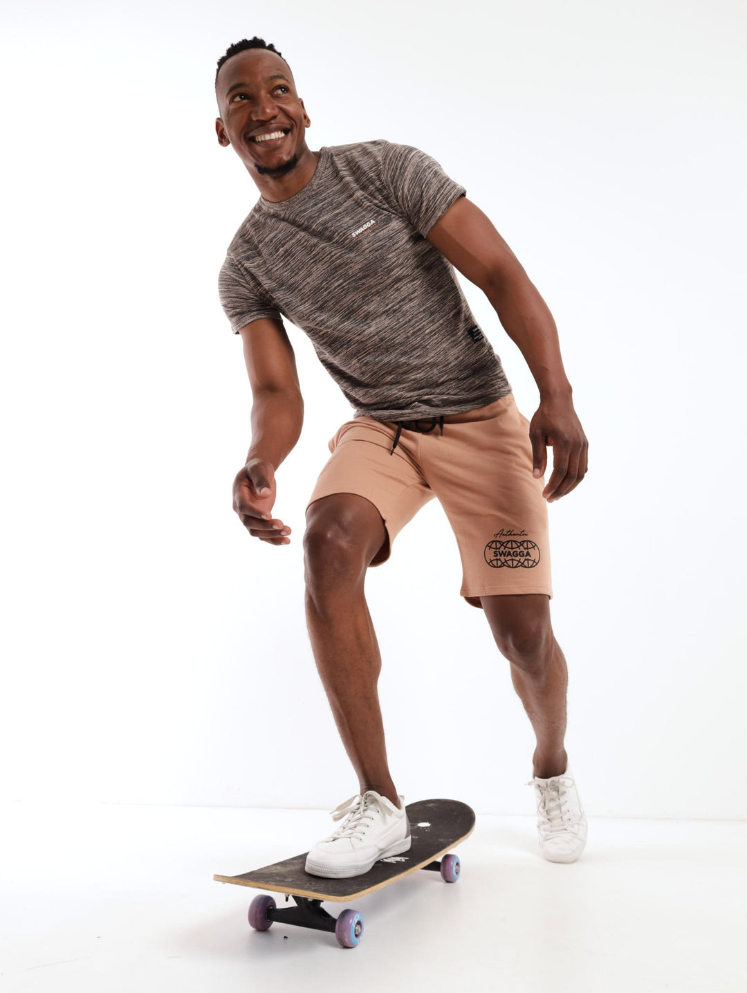 Men's Short Sleeve Basic Crew Logo Tee - Pink