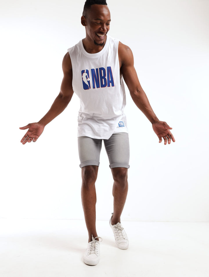 Men's Cotton Printed Vest - White