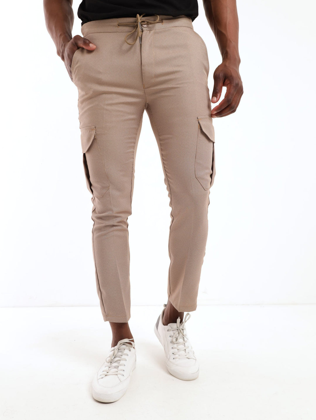 Men's Uncuffed Cargo Pocket Trouser - Stone