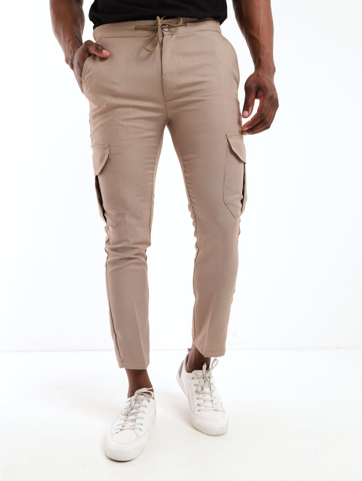 Men's Uncuffed Cargo Pocket Trouser - Stone