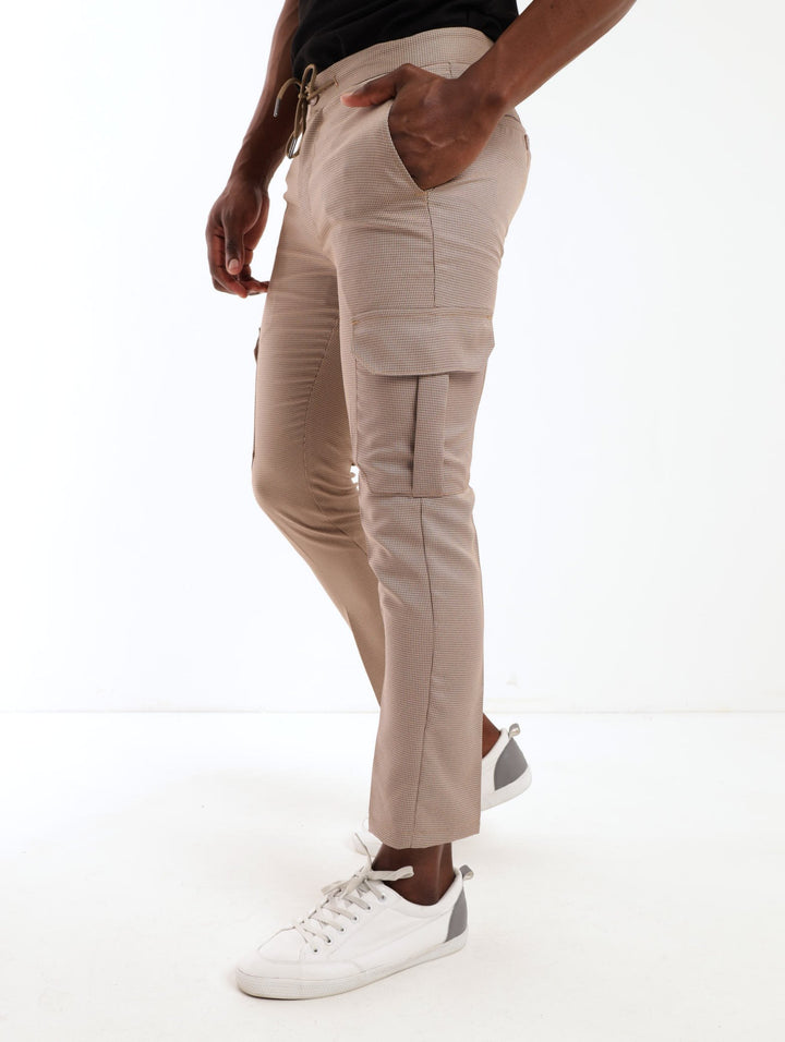 Men's Uncuffed Cargo Pocket Trouser - Stone