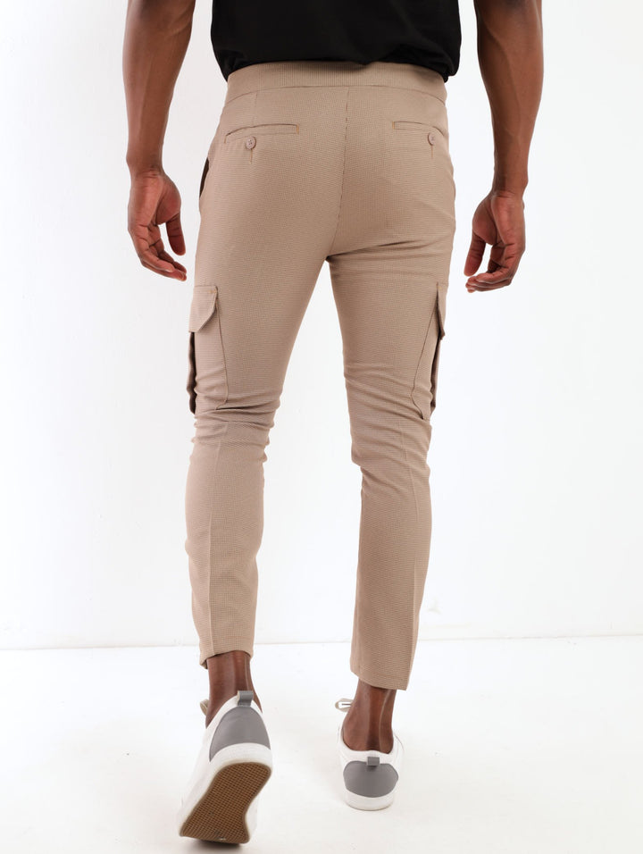 Men's Uncuffed Cargo Pocket Trouser - Stone