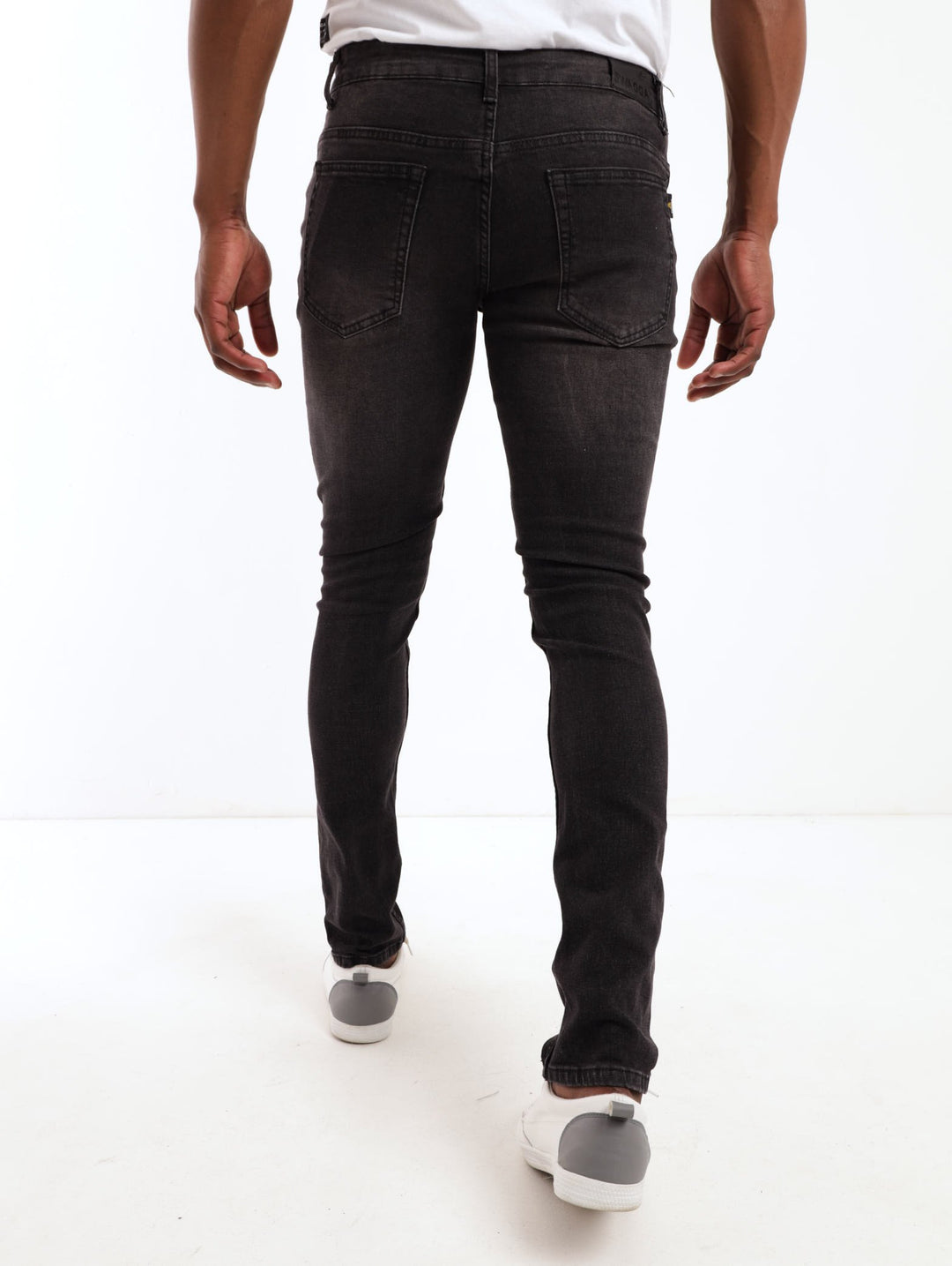 Men's Black Rip n Repair Skinny Denim Jean