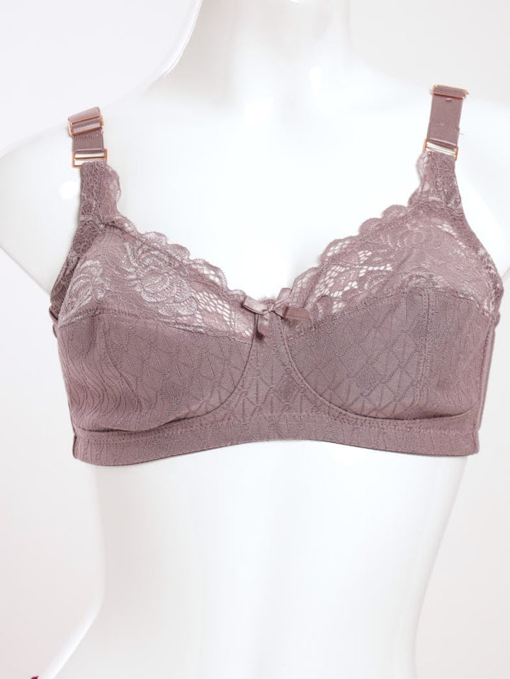 Ladies 2 Pack Texture T-Shirt Bra - Navy/Mink