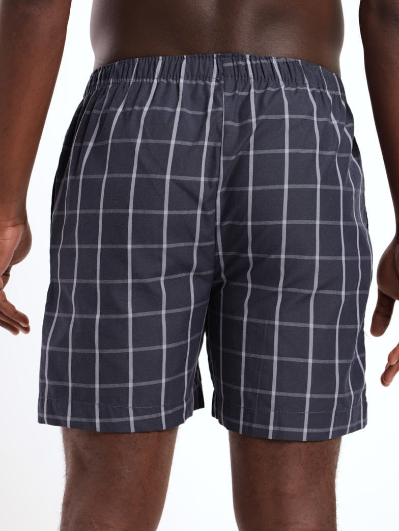 Men's Check Woven Short - Navy