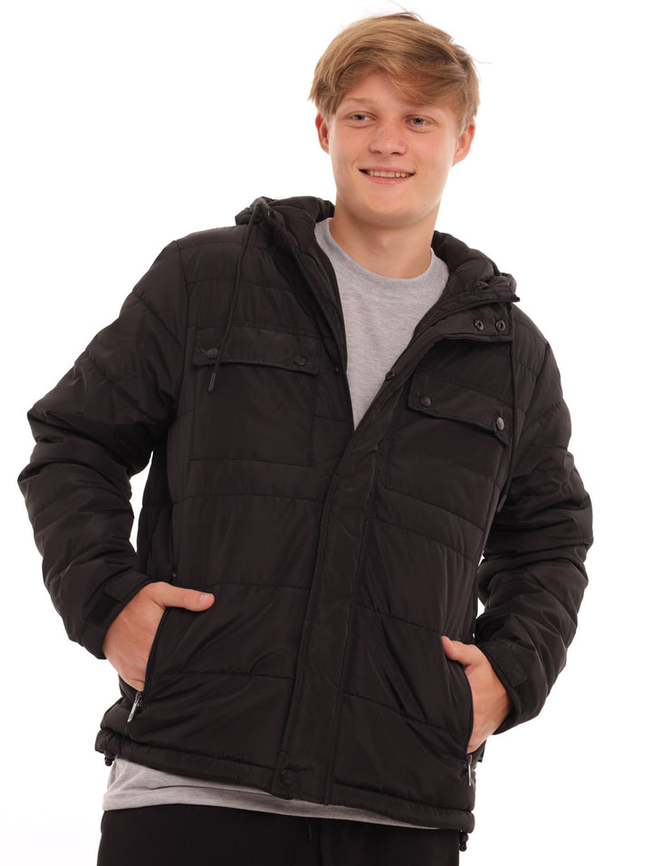 Men's Puffer Jacket - Black
