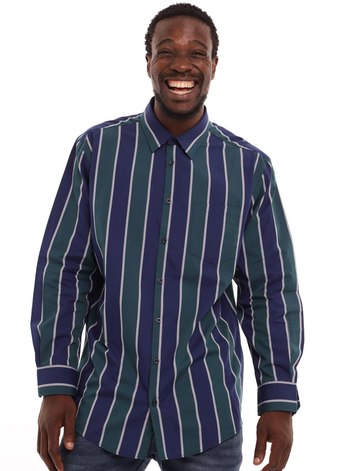 Men's Striped Button Down Shirt
