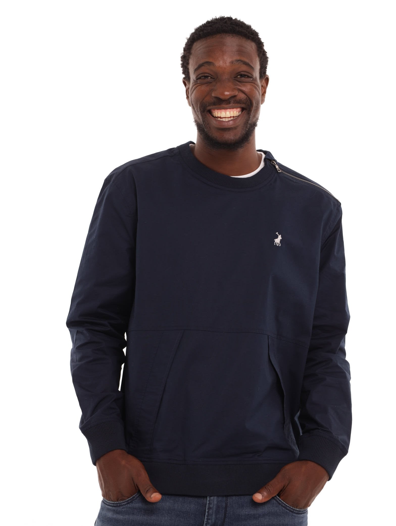A&S / Woven sweat（Men's Long Sleeve Woven Sweat Top - Navy）