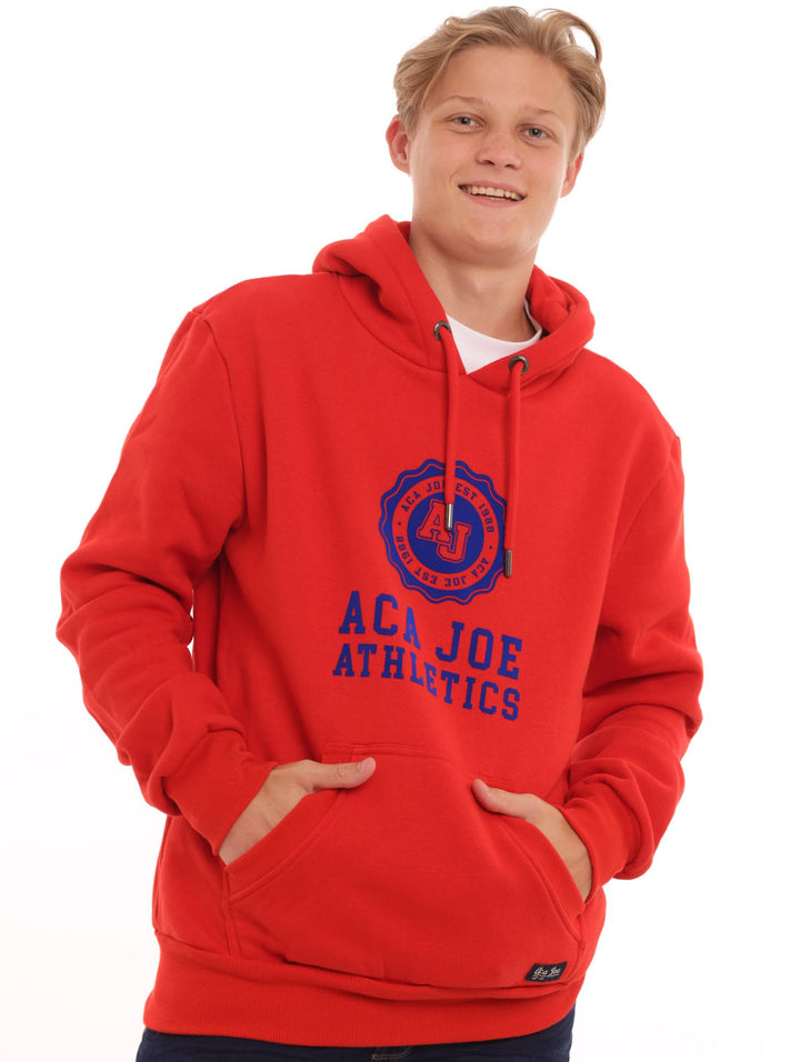 Men's Towel Hooded Pullover - Red