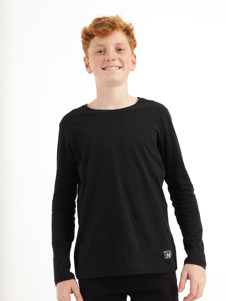 Boys 2 Pack Long Sleeve Tee - Red/Black