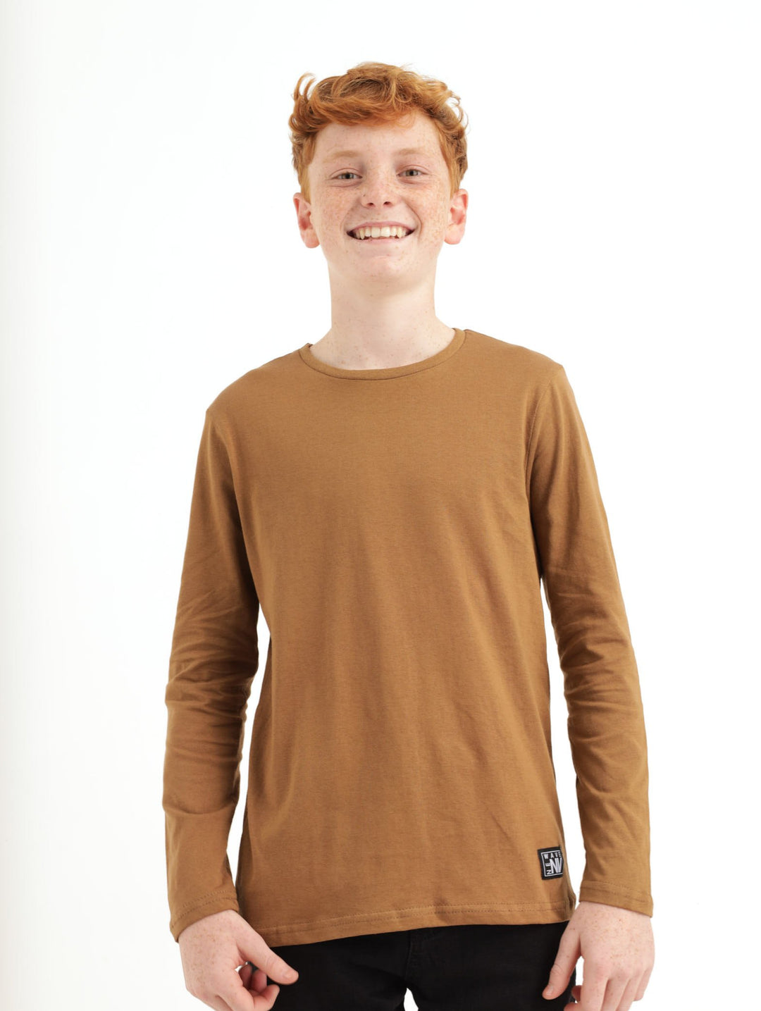 Boys 2 Pack Long Sleeve Plain Tees