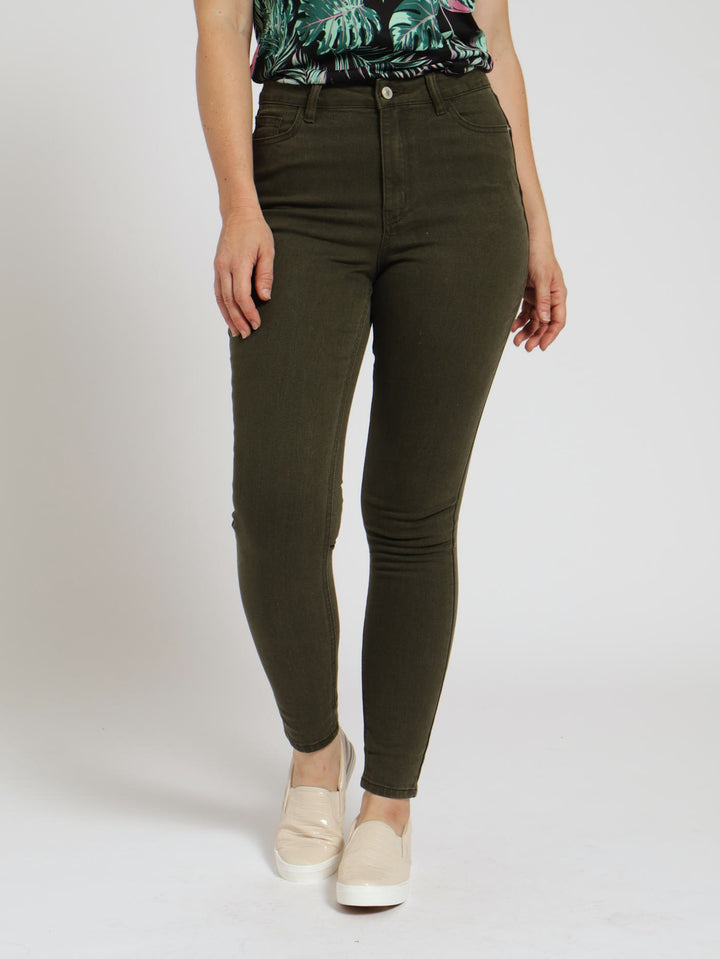 Stretch Twill Skinny Jean - Khaki