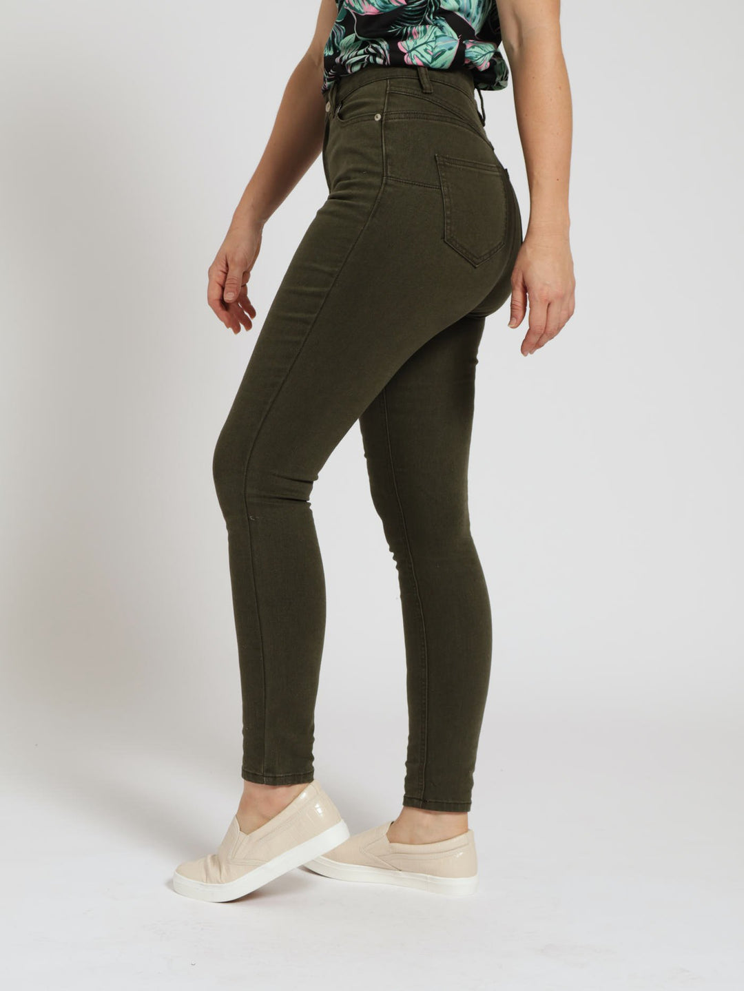 Stretch Twill Skinny Jean - Khaki
