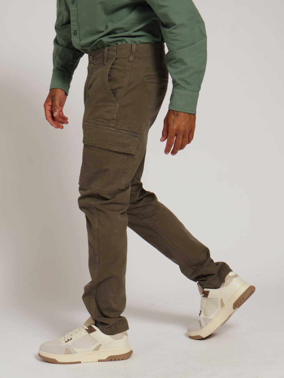 Cargo Slim Denim Jean - Olive