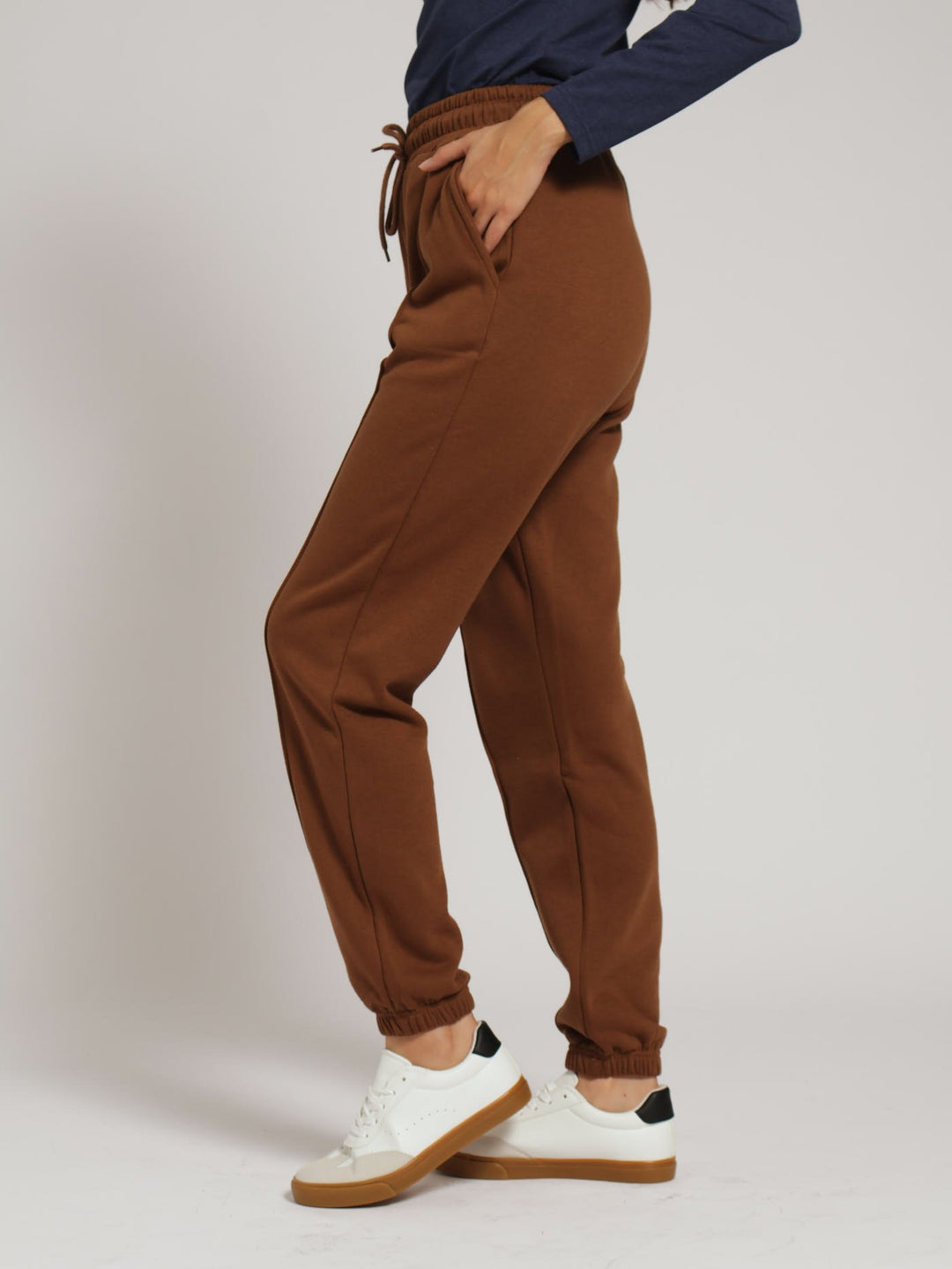Pinched Seam Jogger - Brown