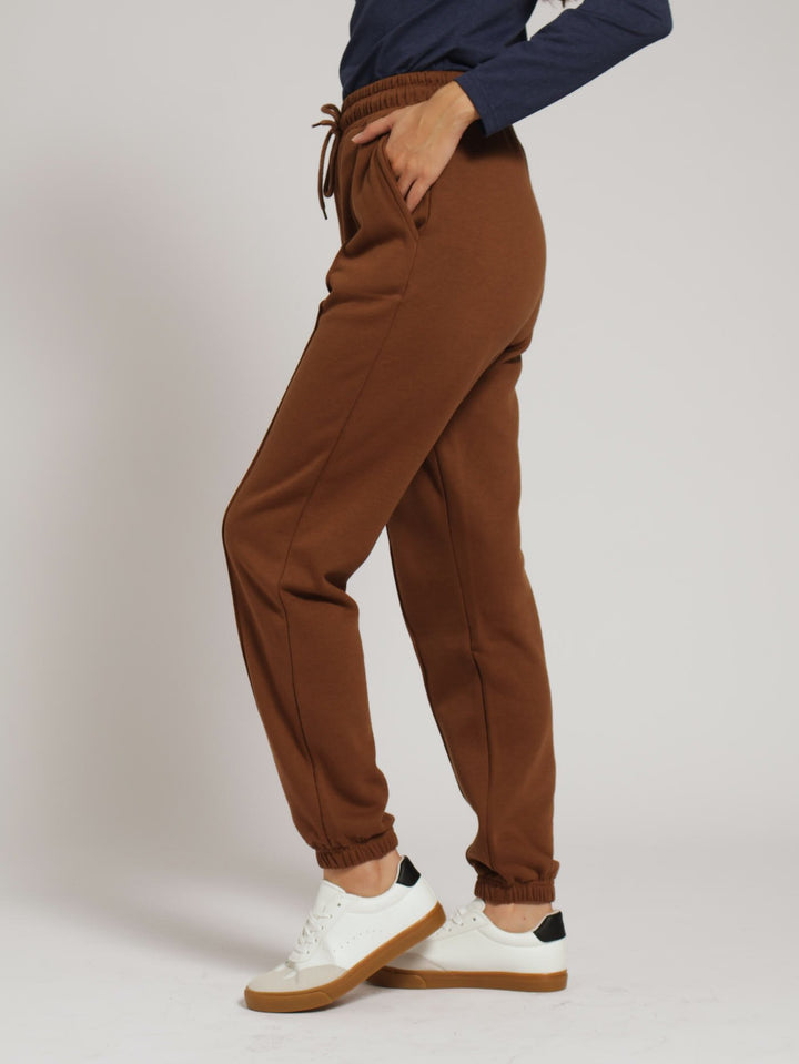 Pinched Seam Jogger - Brown