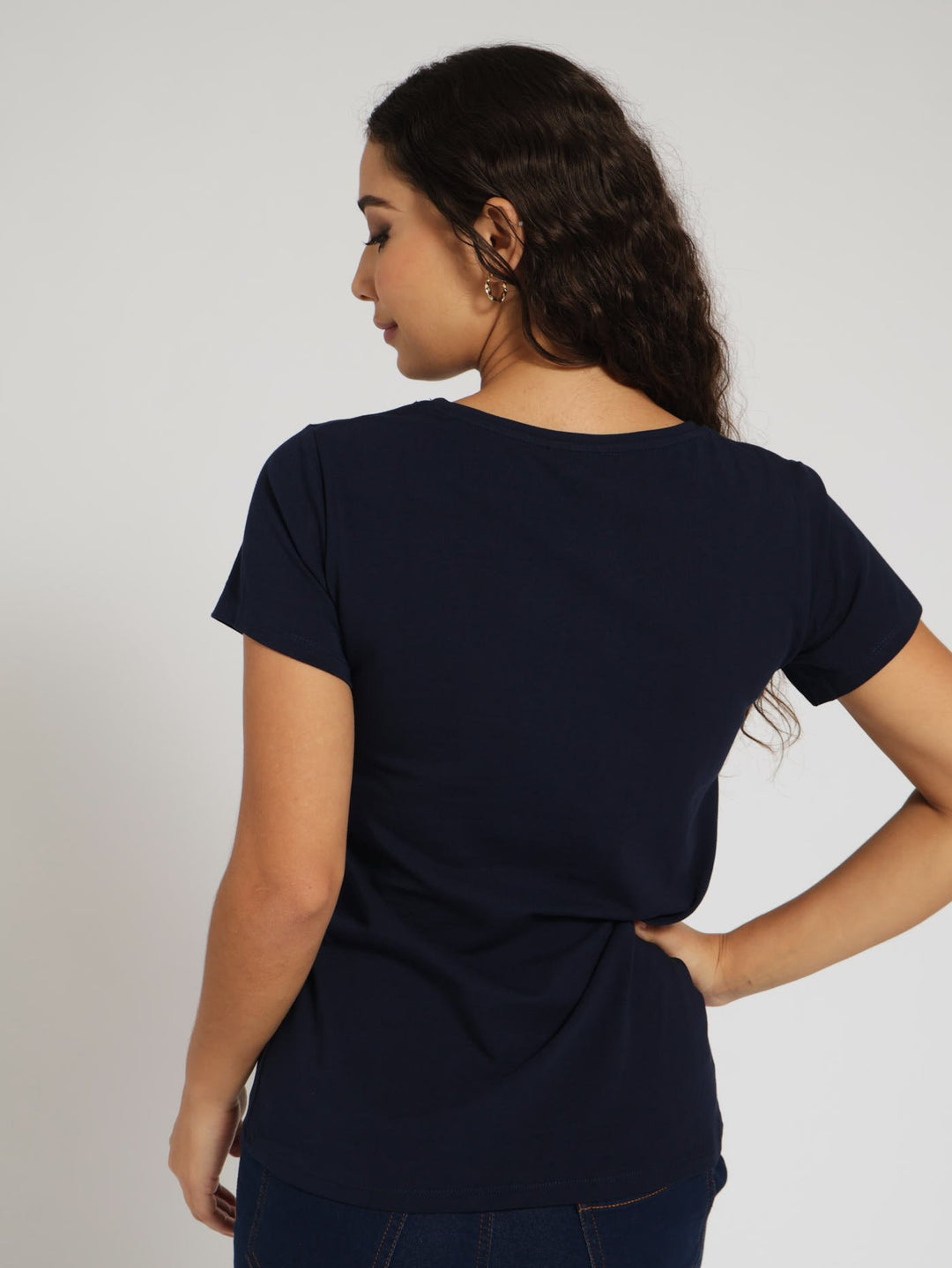 Red Lips Love Yourself Tee - Navy