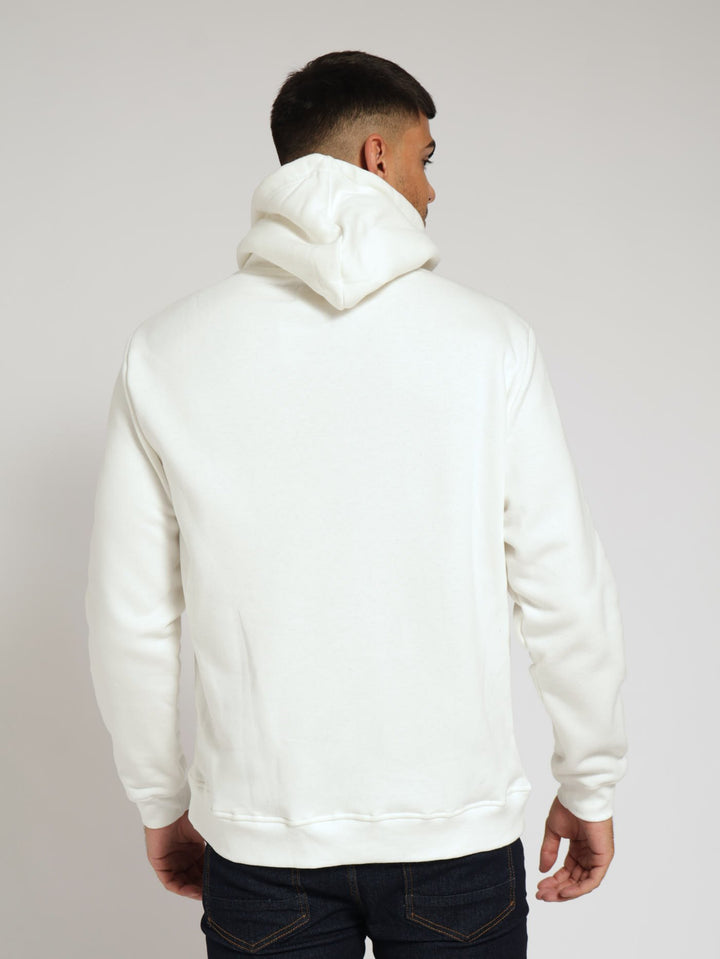 Plain Fleece Hoody - Off White