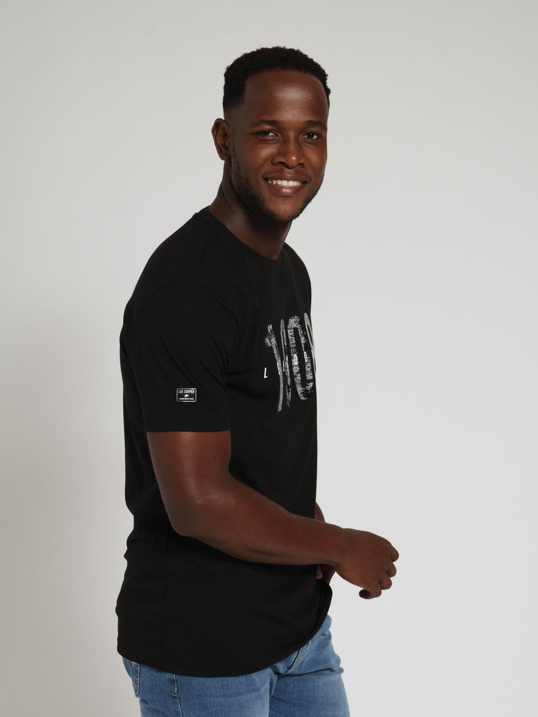 Rufus Distressd Print Tee - Black