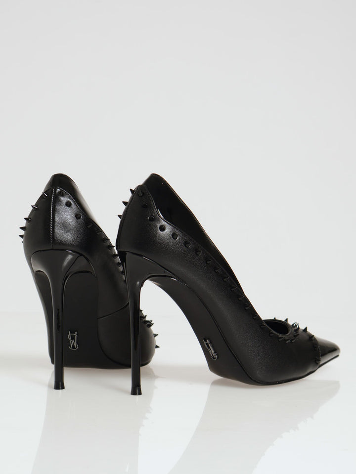 Blaise Pointed Toe Stilleto Court Heel - Black