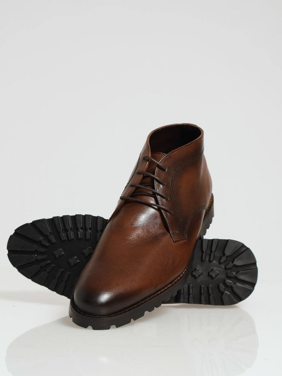 Lug Sole Stitch Down Lace Up Boot - Chocolate