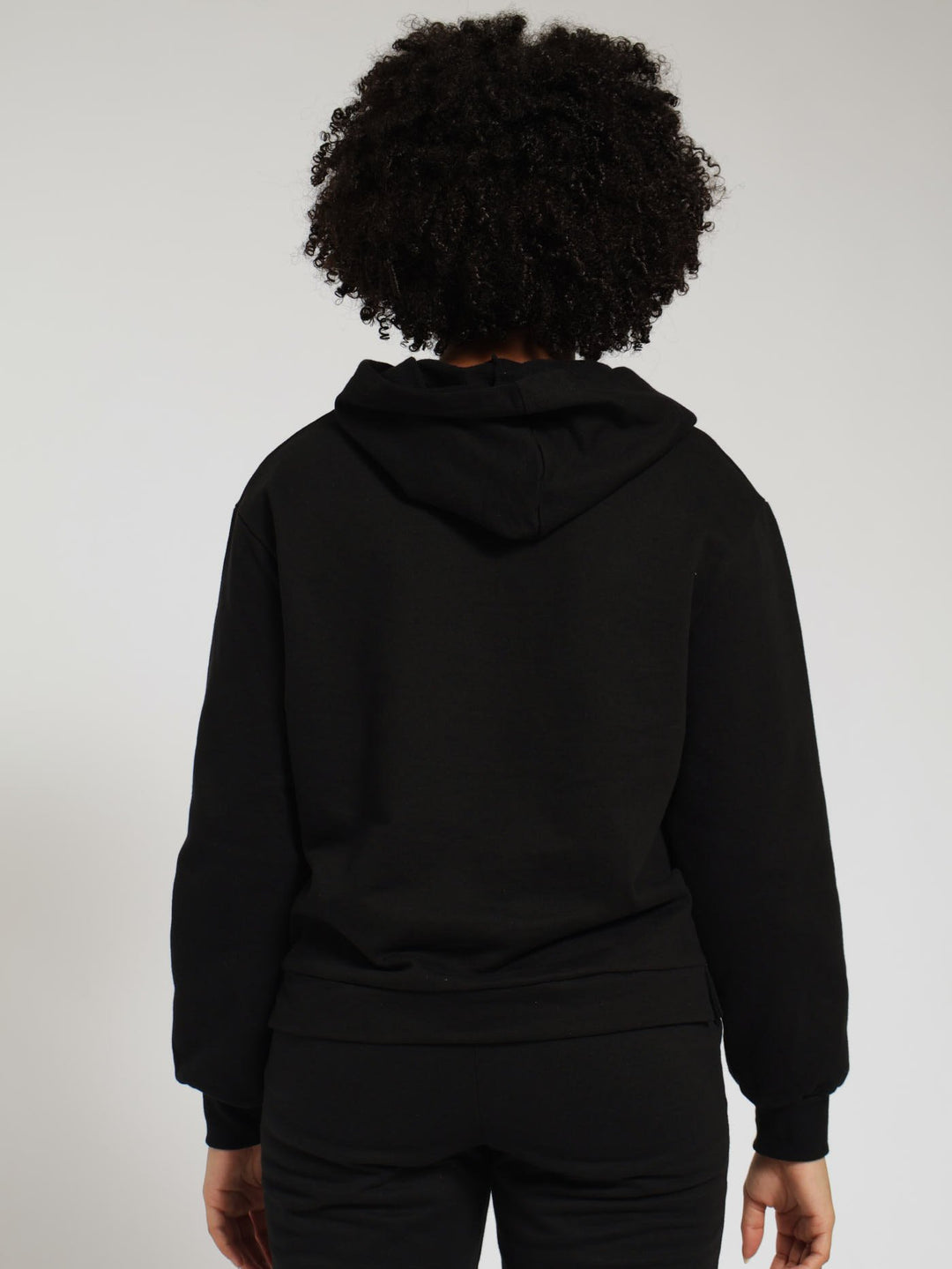 London Over Sized Fleece Hoody  - Black