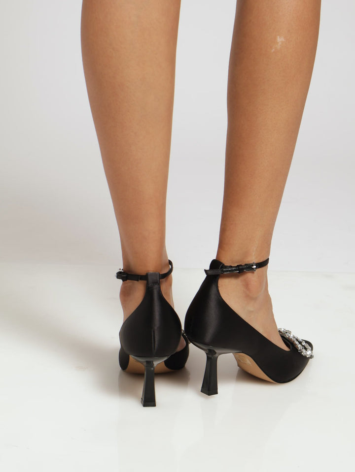 Aurah Ponited Toe Heel - Black
