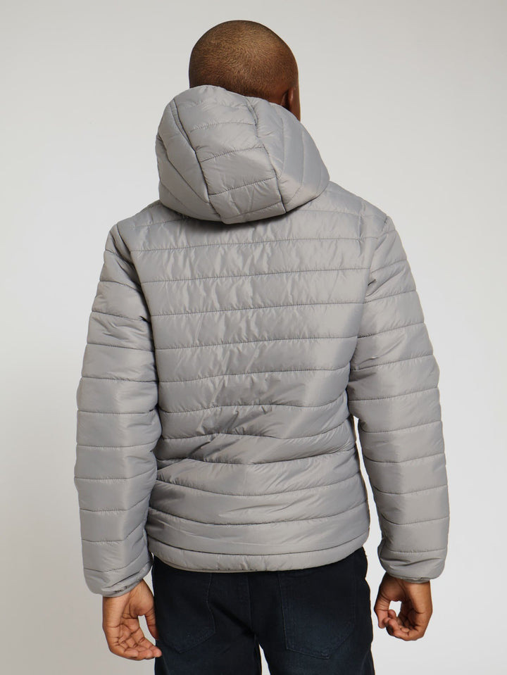 Boys Puffer Jacket - Mid Grey