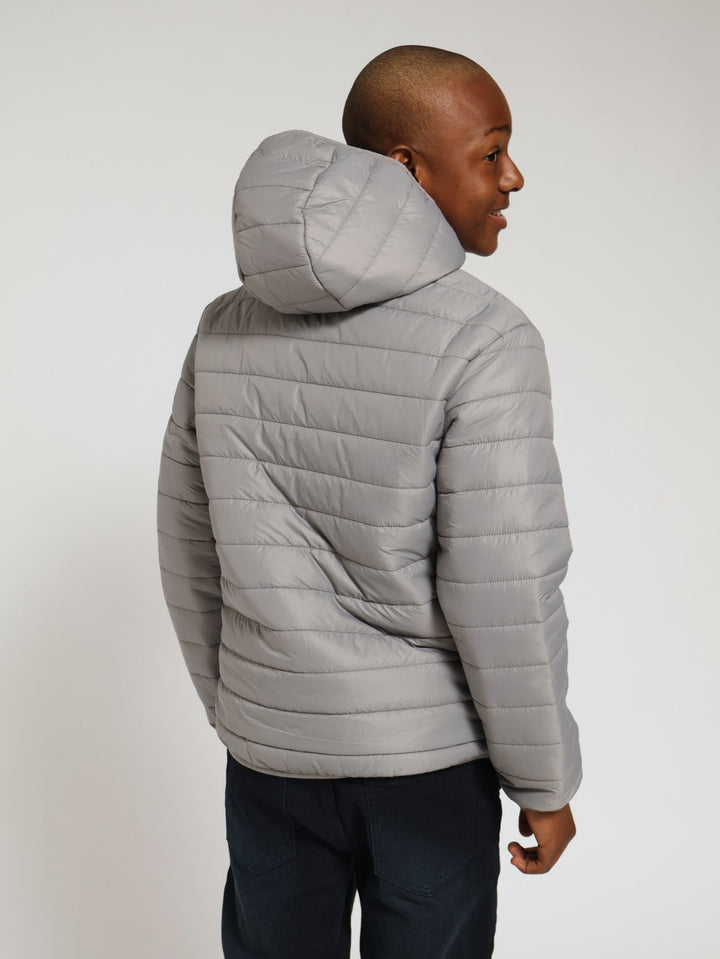 Boys Puffer Jacket - Mid Grey