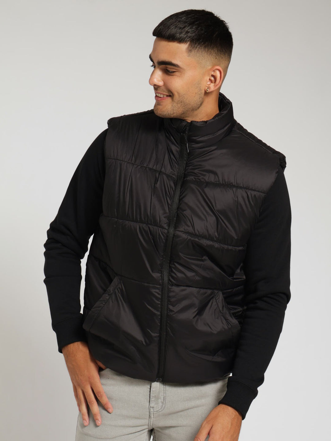 Puffer Gilet Jacket - Black