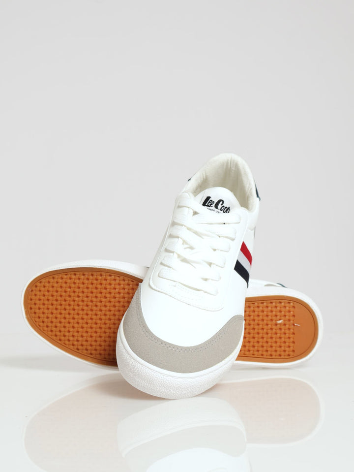 Wilbur Tape Detail Lace Up Sneaker - White
