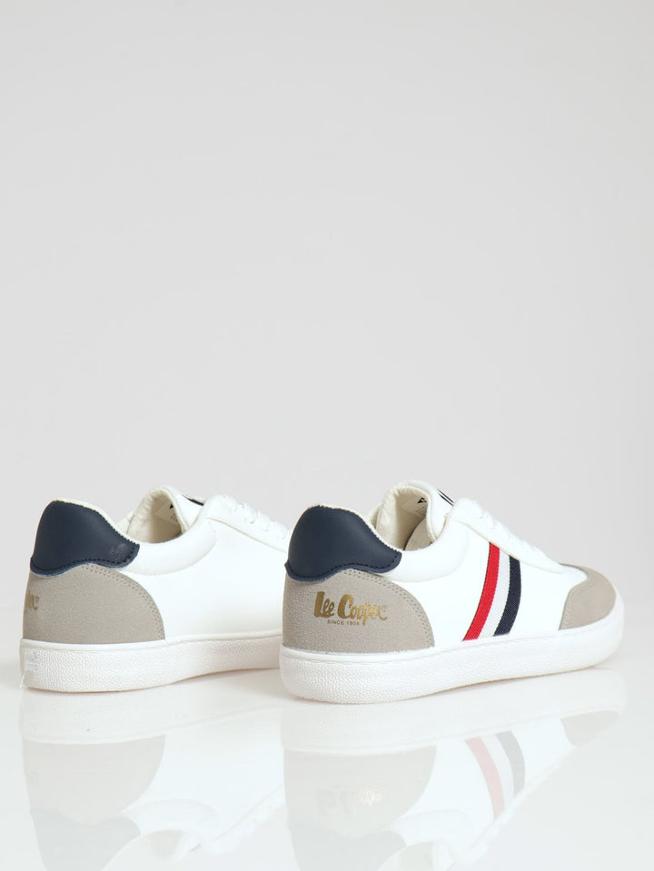 Wilbur Tape Detail Lace Up Sneaker - White