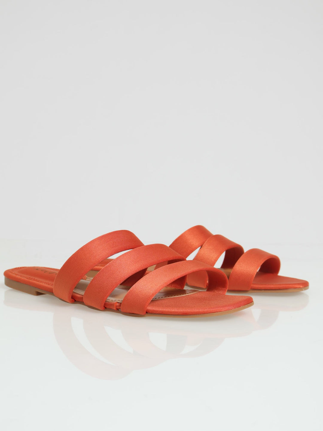 3 Strap Basic Mule Sandal - Rust