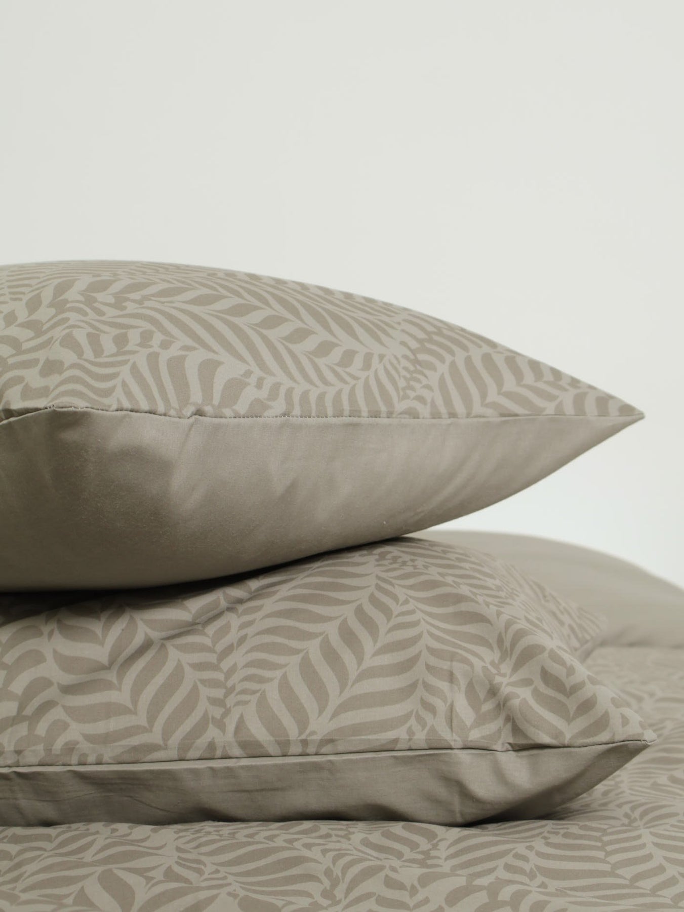 Leafie Duvet Set Stone Edgars