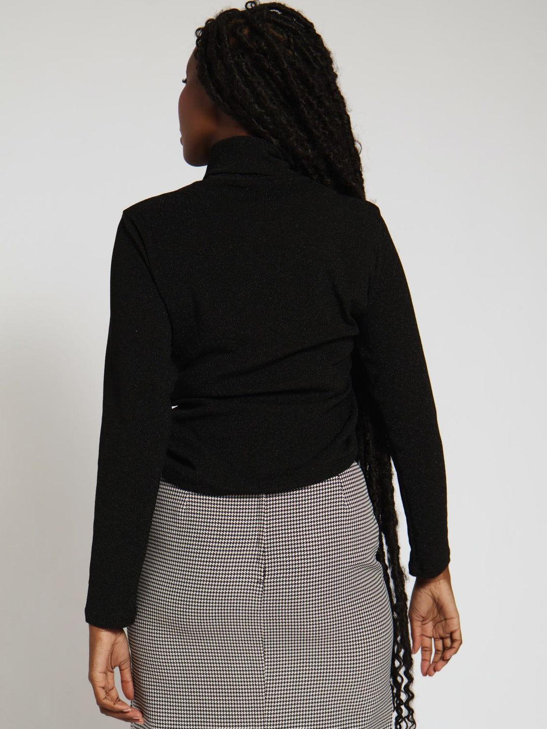 Shimmer Poloneck - Black