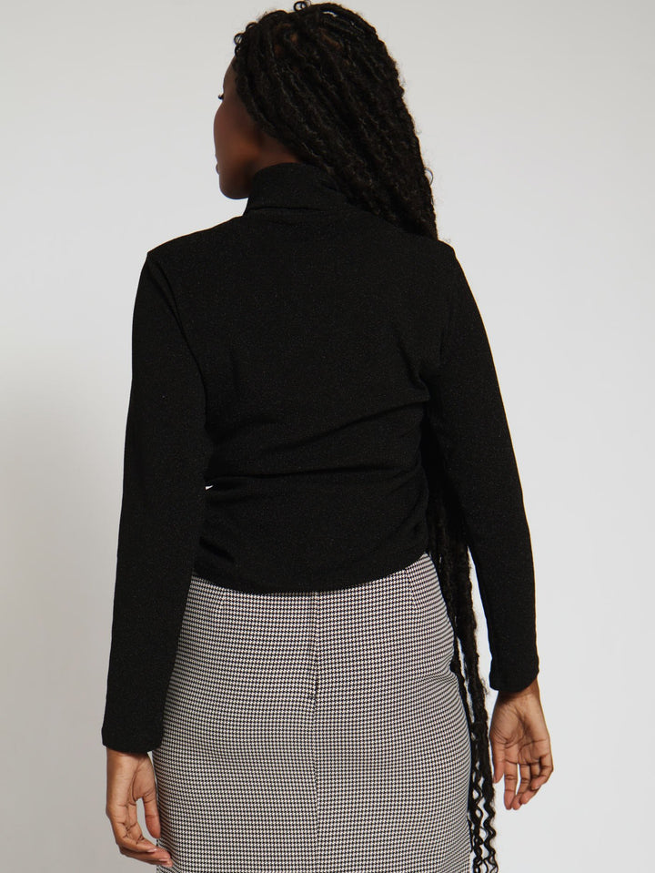 Shimmer Poloneck - Black